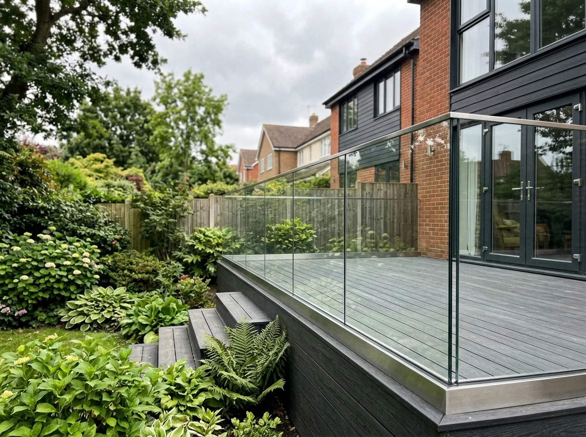frameless-glass-balustrades-1-chelmsford-chelmsford-glass-balustrades Frameless glass balustrades in Chelmsford by Chelmsford Glass Balustrades, channel-fixed panels on residential staircase