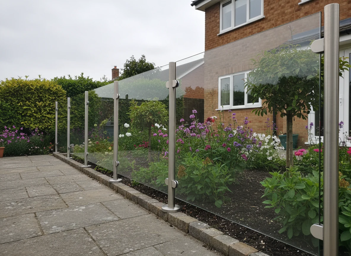 outdoor-glass-balustrades-1-chelmsford-chelmsford-glass-balustrades Outdoor glass balustrade on raised decking in Chelmsford