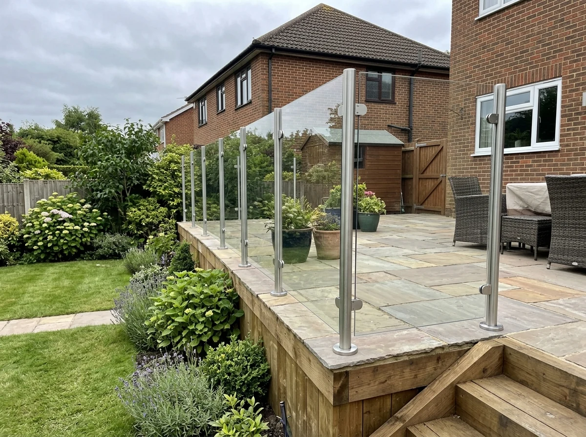 Handrail options for glass railing systems in Chelmsford